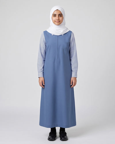 Girls Plain Collar Maxi Dress