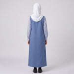 Girls Plain Collar Maxi Dress