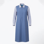 Girls Plain Collar Maxi Dress